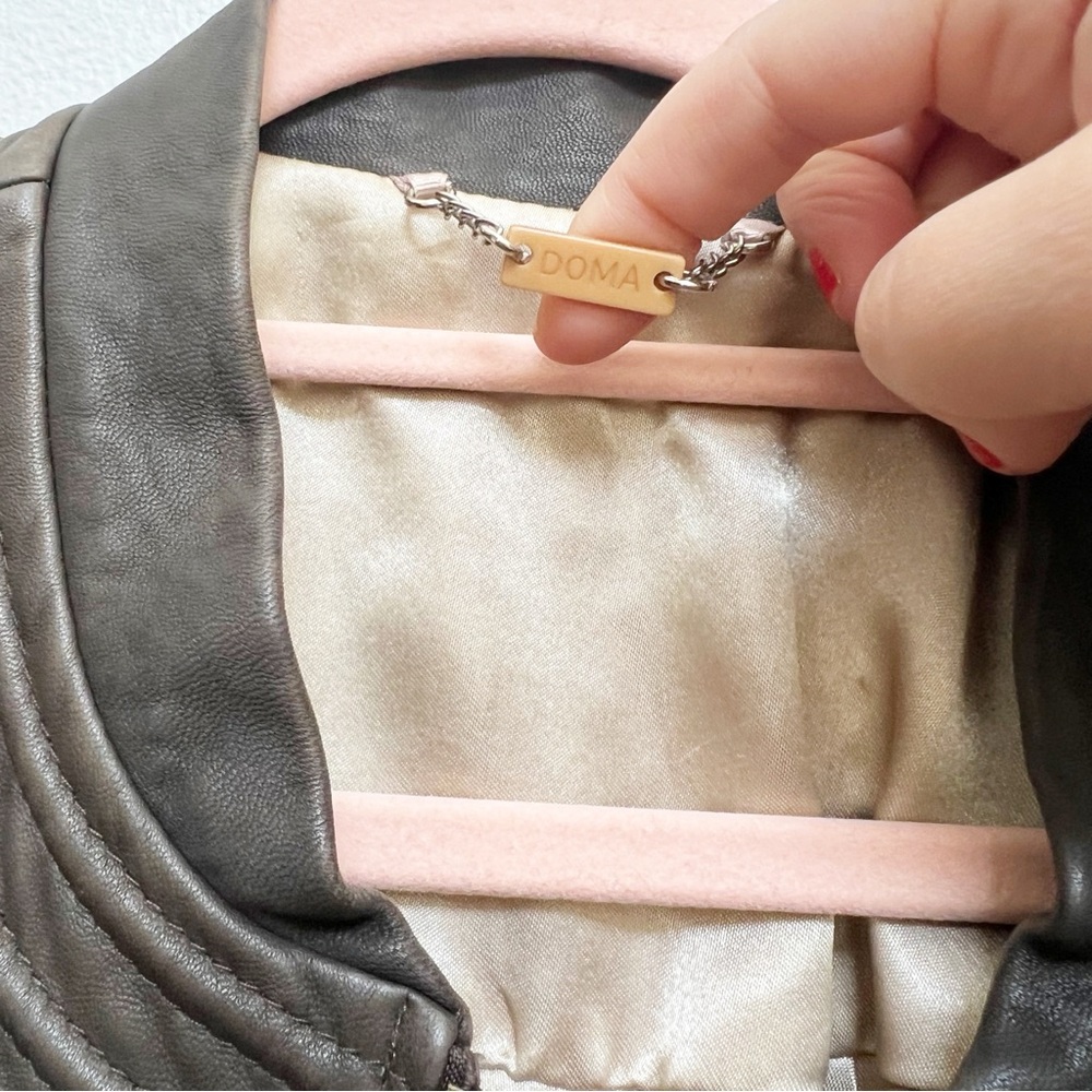 Doma Brown Leather Zipper Jacket - Picture 12 of 14